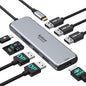 Docking Station Dual DisplayPort, Selore USB c hub with 2 displayport, HDMI, 3*USB 3.0,100W PD,SD & TF Slot, 9 in 1 2 dp Multiport Adapter for MacBook/Dell XPS/HP/Lenovo/Microsoft Surface