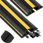 MYFAMIREA 20FT Floor Cord Cover Heavy Duty Cable Cover Protector 3 Channels Extension PVC Floor Wire Cover Outdoor Cord Hider Management Cord Cover for Wire on Floor Home Office Outdoor (2PCS 10FT)