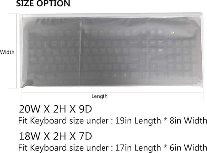 Keyboard Dust Cover, Universal PC Computer Desktop Keyboard Skin Protector Cover by SZBRO (20W x2H x9D)