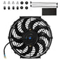 MuHize 2 Pack 7 Inch Slim Radiator Fan 12V 80W 800 CFM Cooling Fan w/Mount