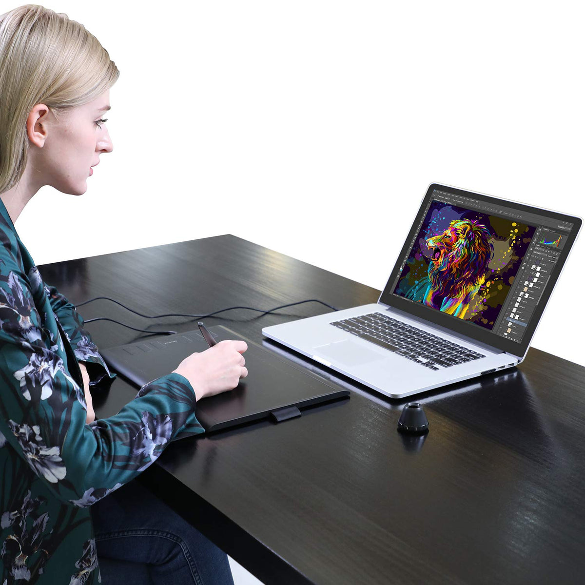 HUION Inspiroy H1060P Graphics Drawing Tablet, 10 x 6.25 in, 12+16 Hot Keys