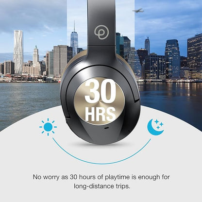 Upgrade Pro‑Level Hybrid Active Noise Cancelling Headphones with HD Sound, Wireless Bluetooth Headphones Over The Ear Unequaled Comfort, Vivid Deep Bass, for Home Office Travel Birthday Gift