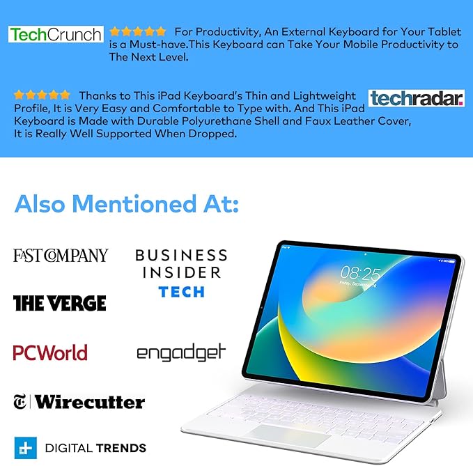 Keyboard Case for iPad Air 11-inch (M3 2025 / M2 2024) & iPad Pro 11 inch(1st/2nd/3rd/4th Generation) – Magic-Style Magnetic Keyboard Case with Multi-Touch Trackpad for 10.9” iPad Air 4th/5th Gen.