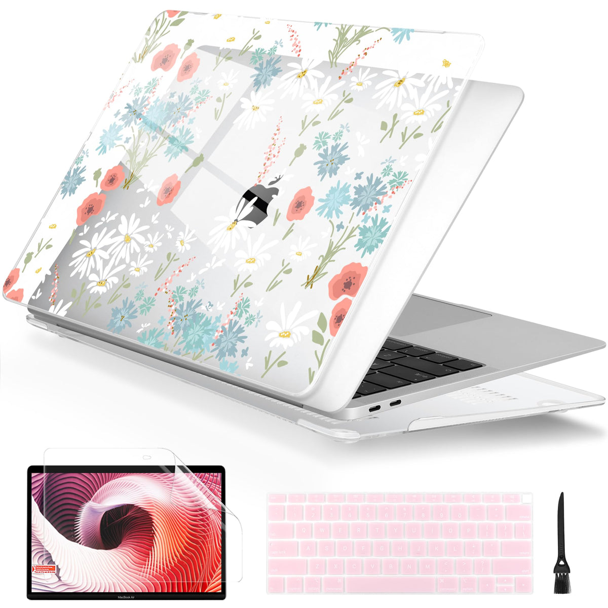 Batianda AstroGrid Case for MacBook Air 13 inch 2018-2020, Blue Waves