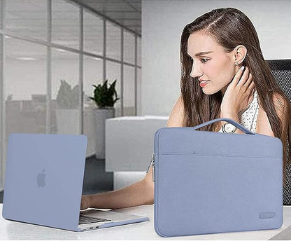 MOSISO Compatible with MacBook Air 13 inch Case 2025 2024 2023 2022 M4 A3240 M3 A3113 M2 A2681, Hard Shell&Sleeve Bag&Keyboard Skin&Webcam Cover&Screen Film for MacBook Air 13.6 inch, Lavender Gray