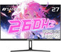 SANSUI 27 Inch WQHD 1440p Gaming Monitor 240hz up to 260hz-Fast IPS 1ms FreeSync Premium 丨DCI-P3 98% 丨sRGB130% 丨HDR10 丨2×DisplayPort 1.4丨2×HDMI2.0 PC Gaming Monitor with Crosshair