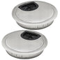 Desk Grommet 2-3/8" (60 mm), Desk Cord Hole Cover, Cable Grommet Metal Zinc Alloy Materilal, Desk Hole Grommet for Office and Home Table Cable, Detachable Cable Cord Organizer (Brushed Silver 2 Pcs)