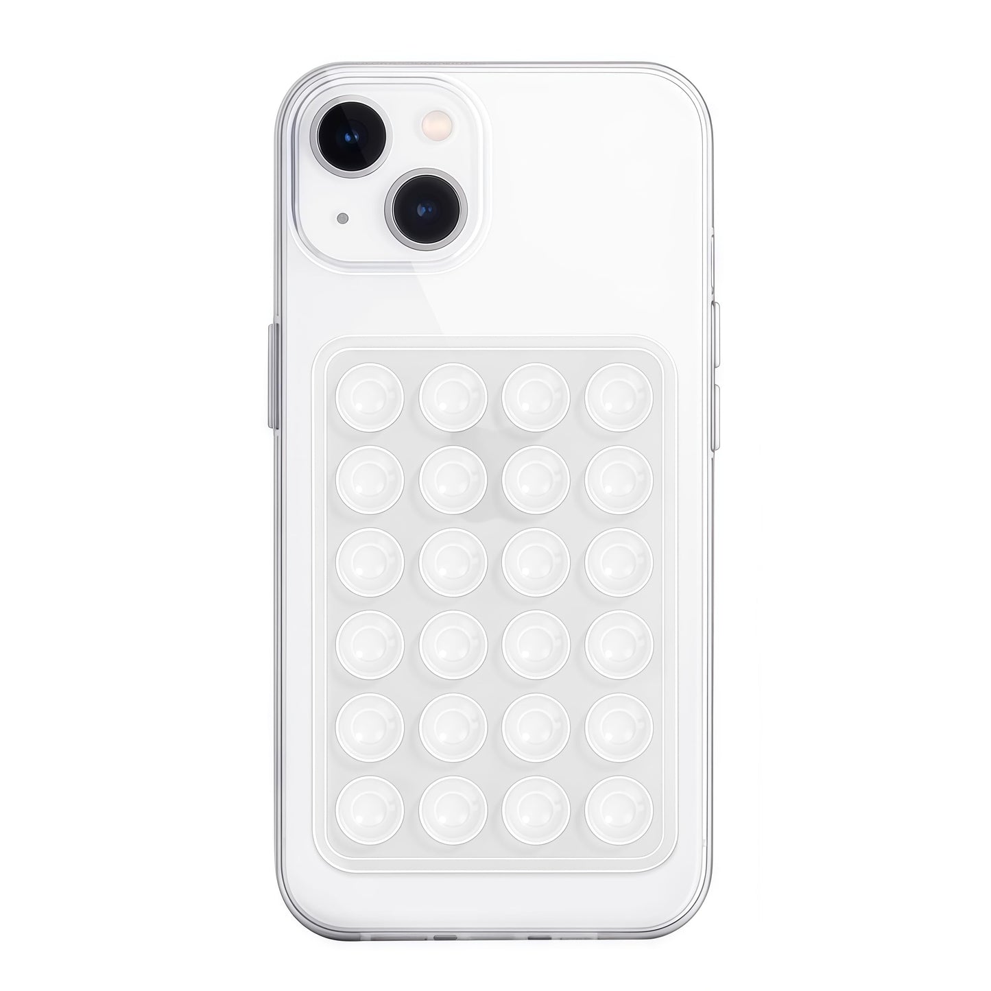 Anteel Silicone Suction Phone Case Mount, Non Slip Sticky Phone Grip for Cellphone, Silicon Adhesive Suction Cup Phone Mount, Strong Grip Holder for Selfies and Videos (Translucent)