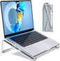 Laptop Stand for Desk, Aluminum Computer Stand for Laptop, Foldable Laptop Riser, Portable Laptop Stand, Compatible for MacBook Pro/Air, Dell, HP, Lenovo, 11'' -15.6'' (Silver)
