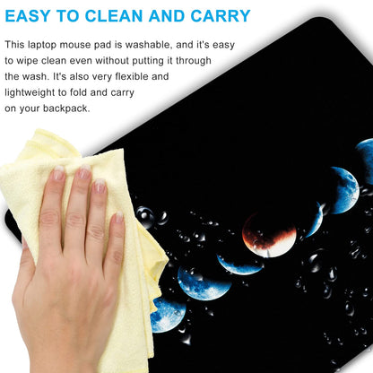SHALYSONG Moon Phase Mouse Pad, 9.5"x7.9" Non-Slip 3mm Small Mousepad