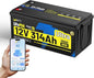 12V 314Ah LiFePO4 Lithium Battery 300Ah BMS, Built-in Metal Frame & Bluetooth 5.0, Full Metal Case 4.01kWh Energy, 8000+ Deep Cycles Batterys Perfect for Energy, RV, Solar, Trolling Motor
