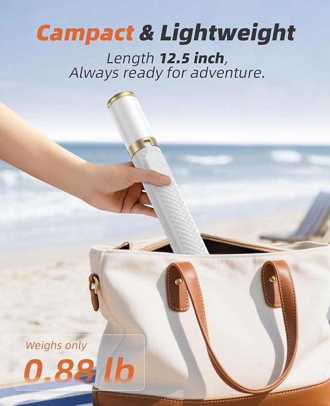 Phone Tripod & Selfie Stick with Remote, Portable Travel Phone Stand for Video Recording Vlog, Extendable Cell Phone Holder Compatible with iPhone Android, White, 62"