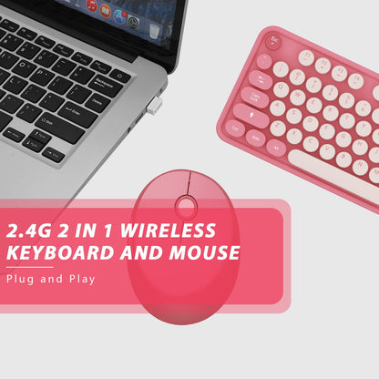 Colorful Wireless Keyboard and Mouse for PC Laptop