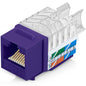 Everest 45 Degree RJ45 Cat6 Keystone Jacks Slim Profile 20-Pack Orange