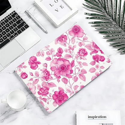 Compatible with MacBook Air 13.3 13.6 Inch Case 2022 2021 2020 2019 Plastic Hard Shell Case Cover,13.6 Air (A2681) M2 2022, Pink Vintage Floral