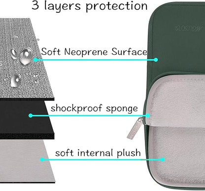 MOSISO Laptop Case 13 inch, 13 inch Laptop Sleeve Bag Compatible with MacBook Air 13 M4 M3 M2 M1 2025-2018 / Pro 13 M2 M1 2025-2016, Neoprene Computer Sleeve Bag with Small Case, Midnight Green