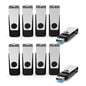 KEXIN Bulk USB 50 Pack 1GB USB Flash Drives Flash Drive Thumb Drive Bulk Flash Drives Swivel USB 2.0 (1G, 50PCS, Black)