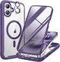 Miracase for iPhone 16 Case 6.1'', [Bubble Free] Full-Body Bumper Phone case with Built-in Full Glass Screen &Camera Control,No Gap,Compatible with MagSafe,Drop Proof 16 Cover