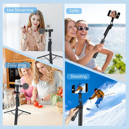 Auto Face Tracking Tripod for iPhone with Light and Remote Control