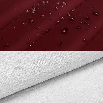 MOSISO 13.3 inch Laptop Case, 13-13.3 inch Puffy Laptop Sleeve Compatible with MacBook Air 13 13.6 M4 M3 M2 M1/Pro 13/Pro 14, HP Dell ASUS Lenovo,Polyester Horizontal Bag with Small Case, Red