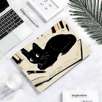 Compatible with MacBook Air 13.3 13.6 Inch Case 2022 2021 2020 2019 Plastic Hard Shell Case Cover,13.3 Pro(A1706/A1708/A1989/A2159/A2289/A2338), Black Cat