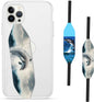 Phone Grip Strap - Reversible Finger Holder for Phone Back, Customizable Anti-Slip Design, Wireless Charging Compatible Detachable Holder for iPhone - Shark Jump