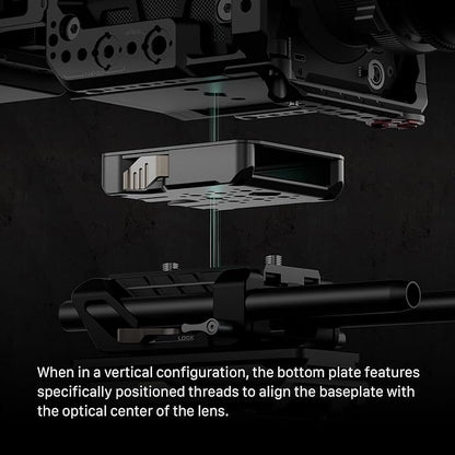 Tilta Camera Cage Base Kit Compatible with Blackmagic Pyxis 6K/ Pyxis 12K| Includes Full Cage, Top Handle, Side Handle, Side Plate, Bottom Plate & Mini Tool | ES-T21-A