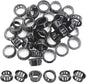 3/4"(19mm) Black Snap-in Knockout Insulating Bushing Grommets, Plastic Cable Hole Grommets for Wiring, Round Nylon Snap in Locking Electrical Wire Cord Hose & Tubing Bushings Grommets, 35pcs