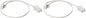 Amazon Basics Extension Cord with Multiple Outlets, 3 ft 2-Prong Indoor Power Strip, Flat Plug, 13 Amps, 1625 Watts, 125 VAC, White, 2-Pack