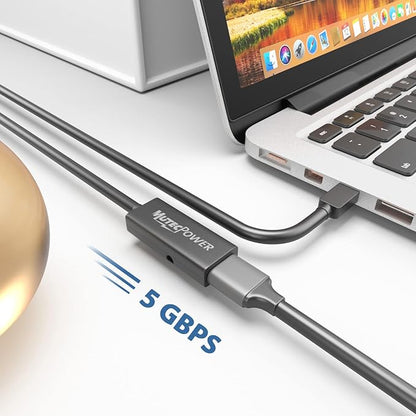 32ft USB C to USB A adapter cable OTG USB 3.0 type C male to Active USB type A female With extension chipset signal repeater - 32 Foot 10m- compatible with Macbook Apple Samsung Galaxy Dell