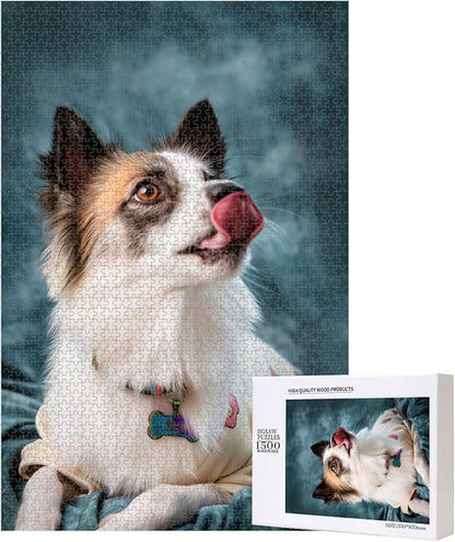 Custom Puzzle, Personalized Puzzle for Photos, Customized Puzzle 120/200/300/500/1000/1500 Pieces for Family, Christmas, Pet, Birthday, Wedding Gift