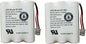 JGD BT-905 BT-800 BBTY0663001 Battery Compatible with Uniden BT905 BT800 BT-1006 BP-905 BBTY-0444001 BBTY-0449001 Panasonic P-P501 P-P508 AT&T 200 24032 Cordless Telephones (2-Pack)