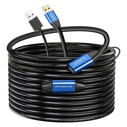 USB 2.0 Type A Male to A Female Active Repeater Extension Cable 65ft, High Speed 480 Mbps