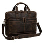 VINTAGE CRAFT SHOP Leather briefcases Laptop Messenger Bags Best Office Satchel Bag for Men and Women (Dark Brown)