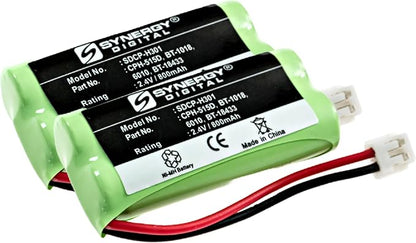 Synergy Digital Cordless Phone Battery, Compatible with AT&T-Lucent SL82218 Cordless Phone Includes: 2 x SDCP-H301 Batteries