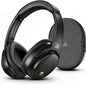 1Mii E700 Wireless Bluetooth Over Ear Headphones with Active Noise Canceling, Hi-Res Audio LDAC/aptX Low Latency for Airplane Travel Overhead Comfort, 54H Playtime, Custom EQ via App - Black