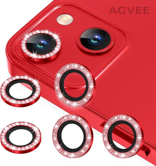 AGVEE 3+3 6 Pack for iPhone 13 & Mini Camera Lens Protector Cover