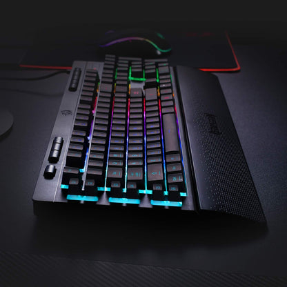 Redragon K512 RGB Membrane Gaming Keyboard, 6 Macro Keys & Easy Media Wheel