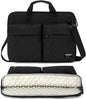 KINGSLONG 17-17.3 inch Slim Laptop Bag, Computer Carrying Case with Shoulder Strap, Notebook Handbag Cover for Men Women Fits Acer Asus Lenovo HP Toshiba Black