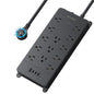 TROND Power Strip Surge Protector 10ft Cord, 4000J, 4 USB, ETL Listed,Black