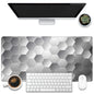 KOAIWPAE Desk Mat, Watercolor Pink Flowers Desk Pad, Green Leaves Flowers Large Gaming Mouse Pad for Desk, 31.5"x15.7" Extended Big Computer Keyboard Mouse Pad with Non-Slip Base and Stitched Edge