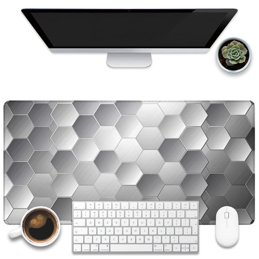KOAIWPAE Desk Mat, Watercolor Pink Flowers Desk Pad, Green Leaves Flowers Large Gaming Mouse Pad for Desk, 31.5"x15.7" Extended Big Computer Keyboard Mouse Pad with Non-Slip Base and Stitched Edge