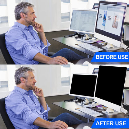 GUDTEKE Computer Privacy Screen Filter 22 Hanging Monitor Privacy Screen Protector for 16:10 Aspect Ratio Widescreen Computer Monitor, Eye Protection Anti Glare Blue Light Screen Protector