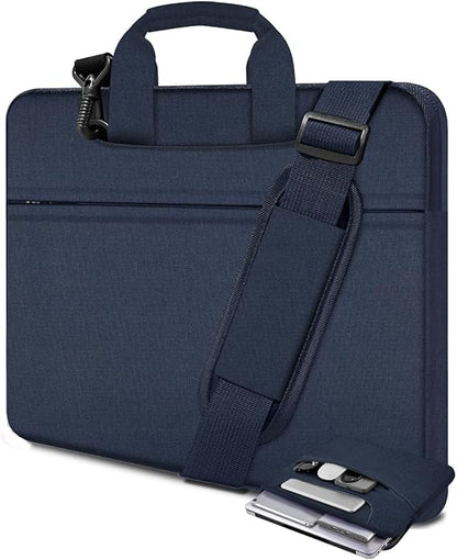 Universal Laptop Shoulder Bag 13-17.3 Inch Shockproof Briefcase with Multi-Pockets & Adjustable Strap for MacBook Pro/Air