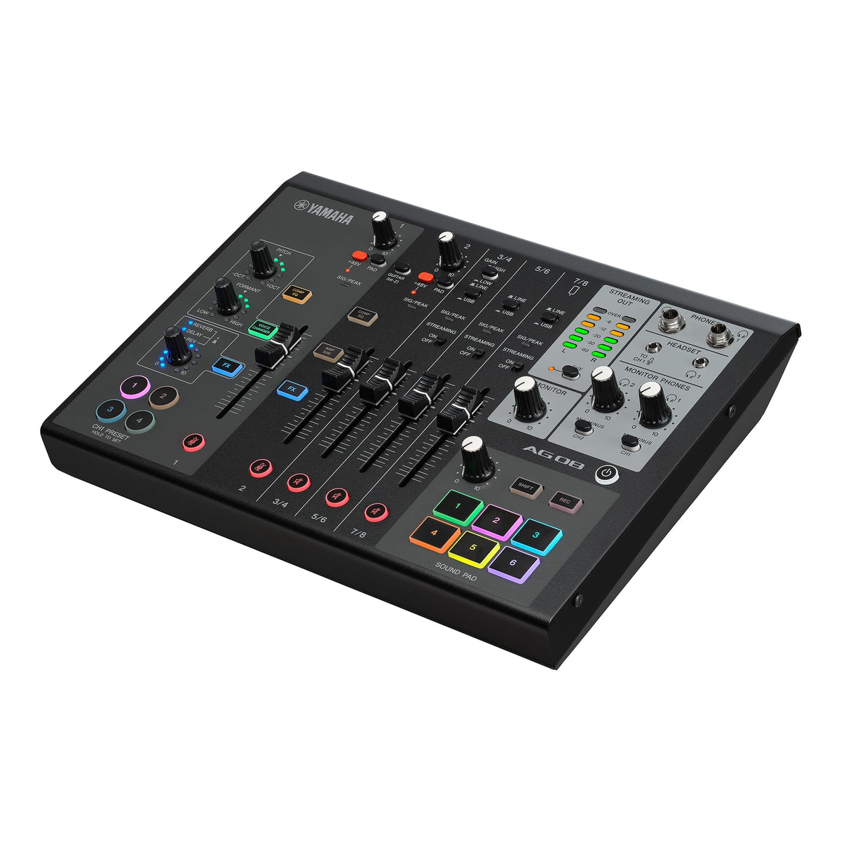 Yamaha AG06MK2 White 6-Channel USB-C Audio Interface & Live Streaming Mixer