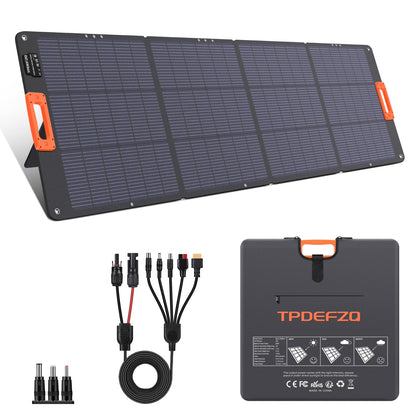 TPDEFZQ N-Type 16BB 200W Portable Solar Panel for Power Station ETFE Foldable Solar Panel High 25% Efficiency IP68 Waterproof Solar Panels Kit for Outdoor Camping RV Backuot