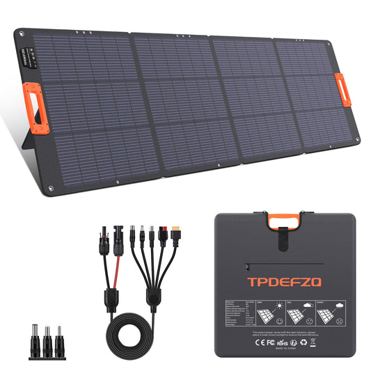 TPDEFZQ N-Type 16BB 200W Portable Solar Panel for Power Station ETFE Foldable Solar Panel High 25% Efficiency IP68 Waterproof Solar Panels Kit for Outdoor Camping RV Backuot
