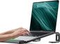 Aluminum Laptop Stand, Notebook Stand with Wrist Rest, Ergonomic Detachable Laptop Mount, Computer Stand Compatible with 10-17'' All Laptops Such as MacBook Air Pro/HP/Dell/Lenovo, Black