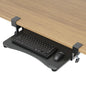suptek Keyboard Tray Under Desk Pull Out with C Clamp Mount, Computer Keyboard & Mouse Tray, 25.6 (30 Including Clamps) x 11.8 inch Slide-Out Platform Computer Drawer for Typing, Light Wood, DSF1QM