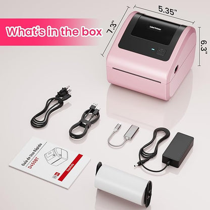 Bluetooth Thermal Label Printer 4x6 - D450BT Shipping Label Printer for Small Business, Shipping Packages, Office, Home, Compatible with Ebay, USPS, Shopify, Amazon, Tiktok